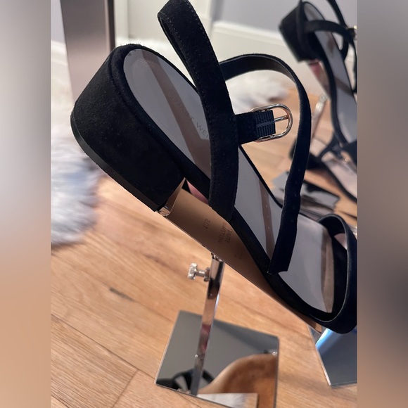 Stuart Weitzman Black Suede Block Heels - Picture 5 of 9